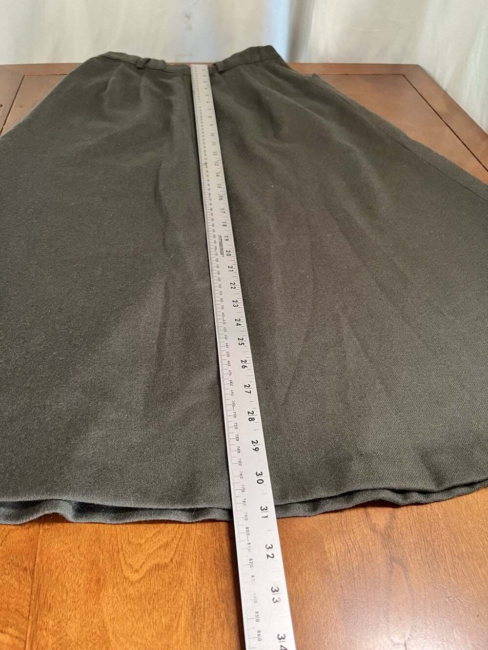 VTG Herman Geist Wool A Line Skirt Green Size 8 - Picture 8 of 8